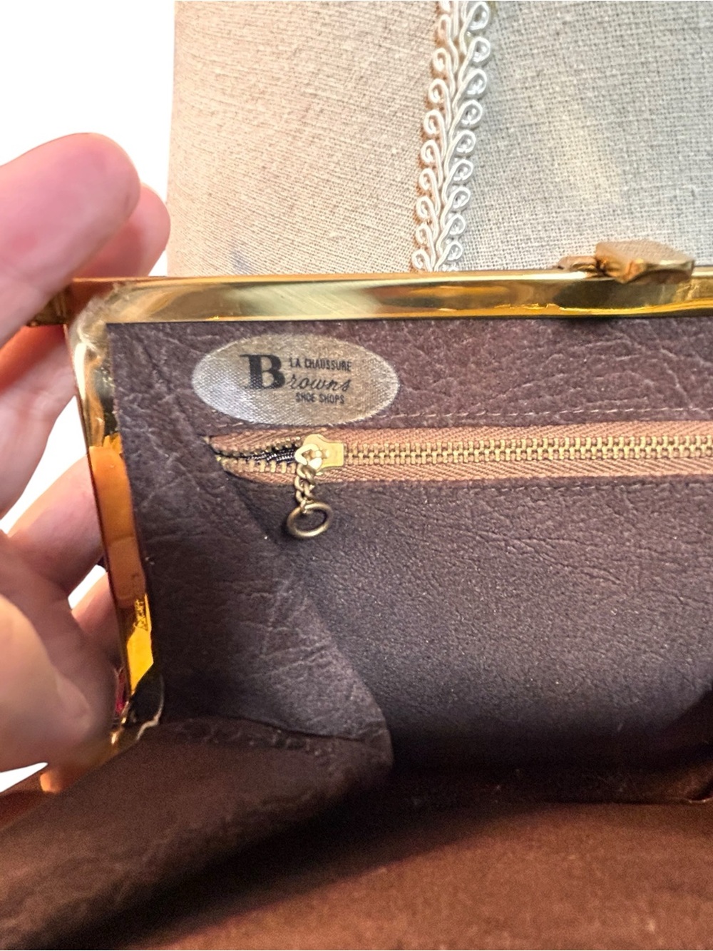 Vintage Browns Genuine Leather Shoulder Bag Made in Belgium Minimalist Slim Chic - Picture 12 of 12